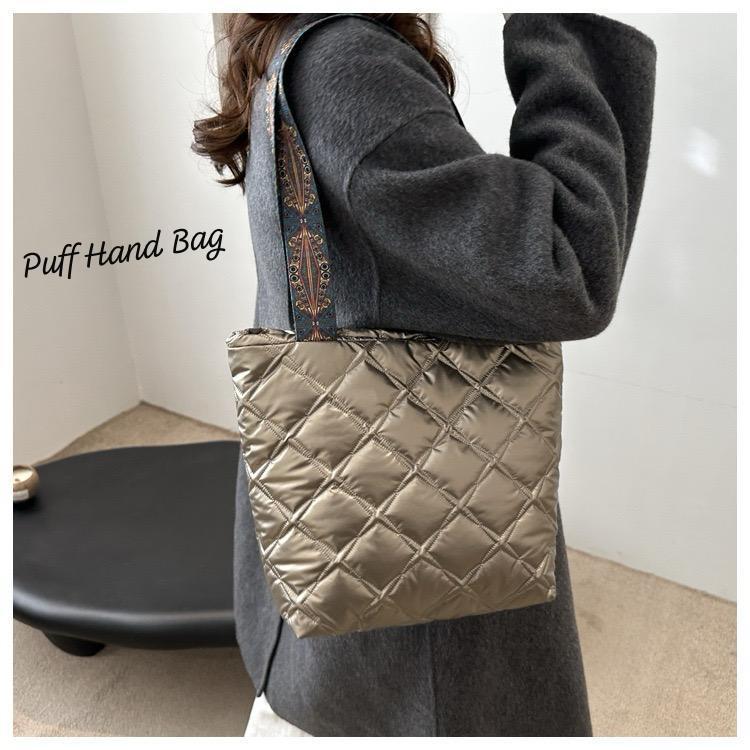Classy Broad Belt Puff Handbag for Women - New Arrival