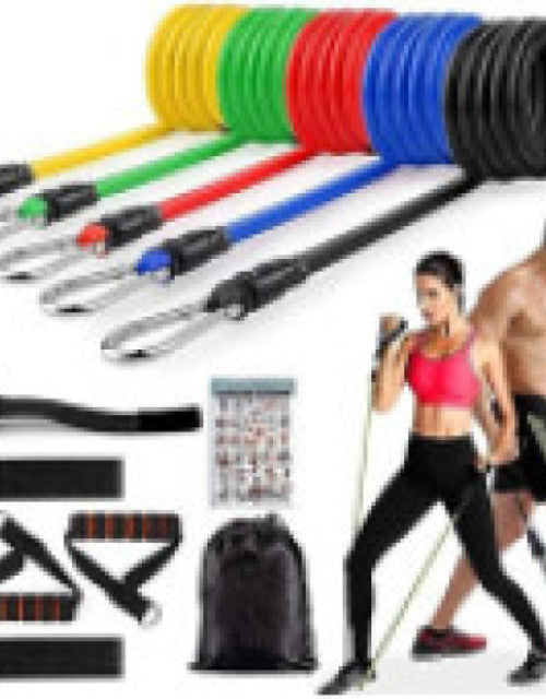 11 Pcs Resistance Band Set for Men & Women, ideal for full-body workouts and home fitness