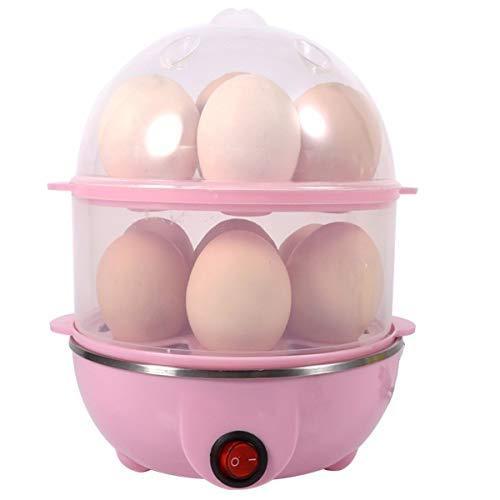 White multi-function 2-layer 14-egg cooker and steamer