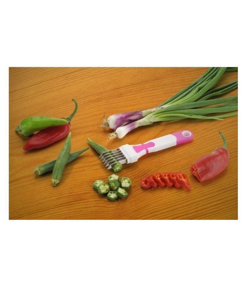 Stainless steel 124 vegetable negi cutter with multiple blades for fine shredding