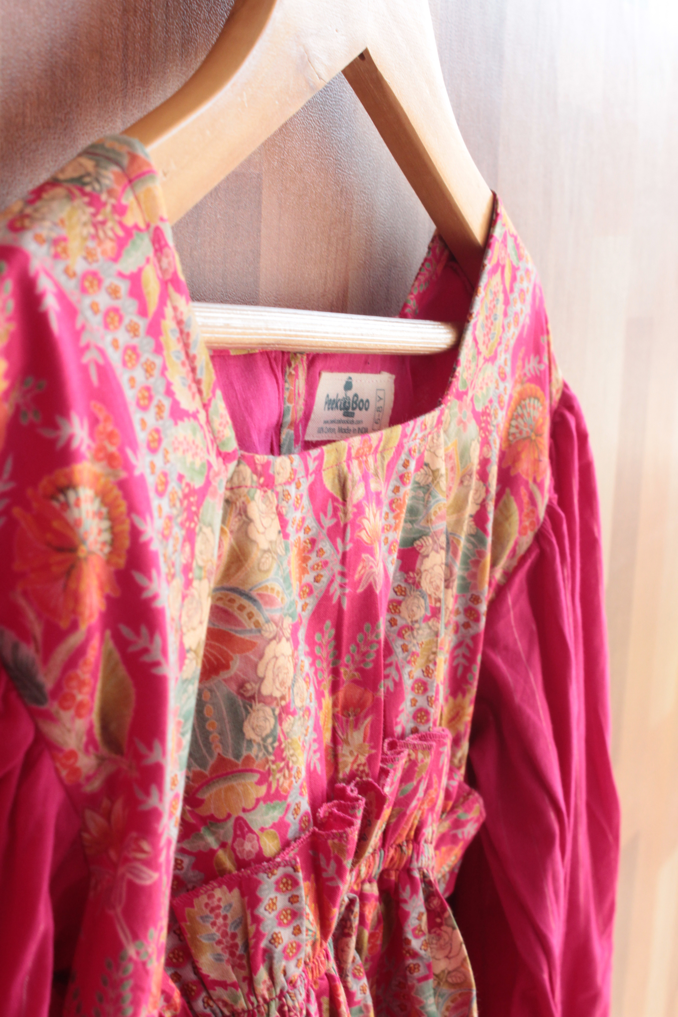 Girls High Low Printed Top with Sharara Set
