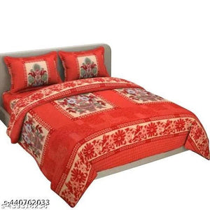 Woolen Queen Size Bedsheet with 2 Pillow Covers (Multicolor, 90x95 inches)