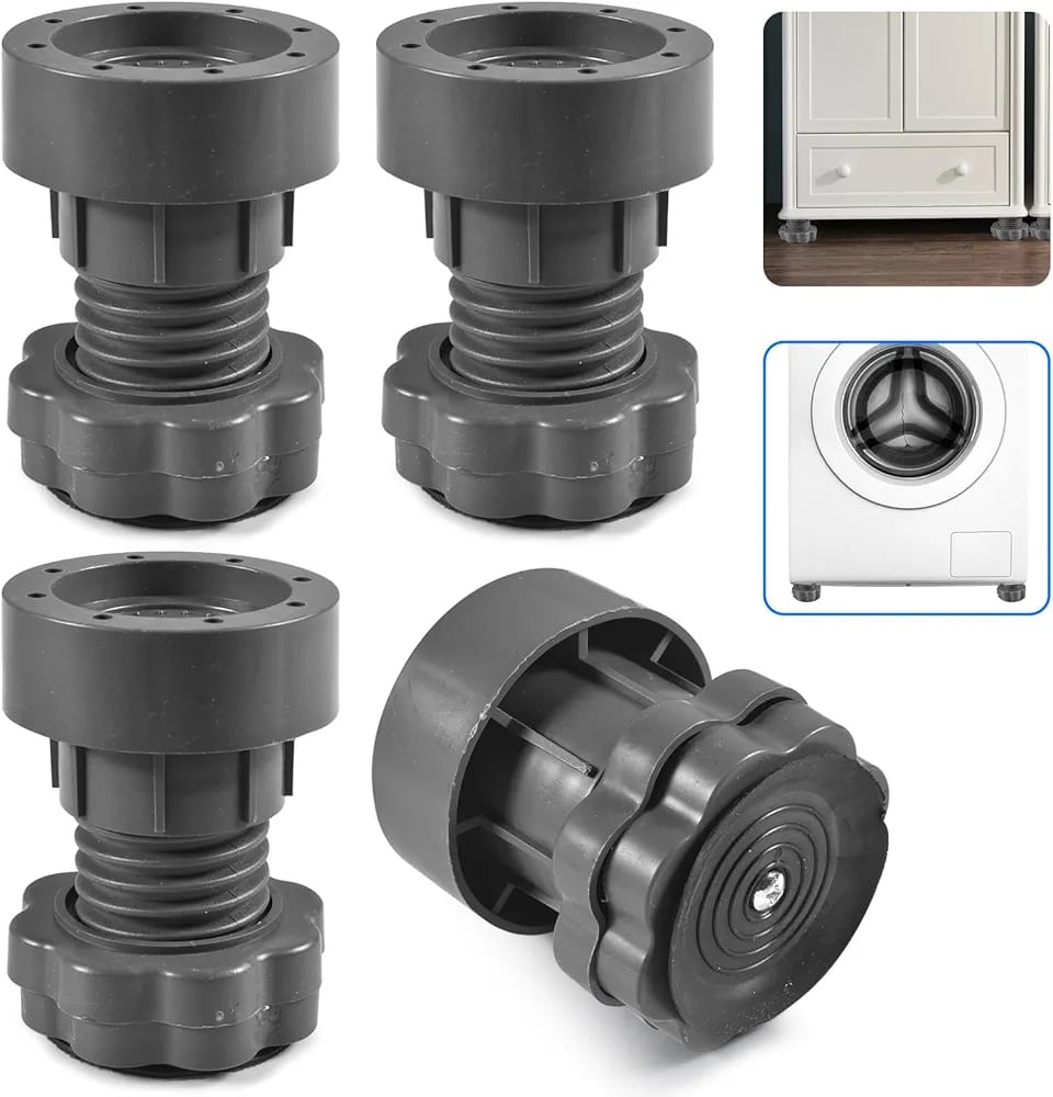 Height adjustable anti-vibration rubber washing machine stand foot pad