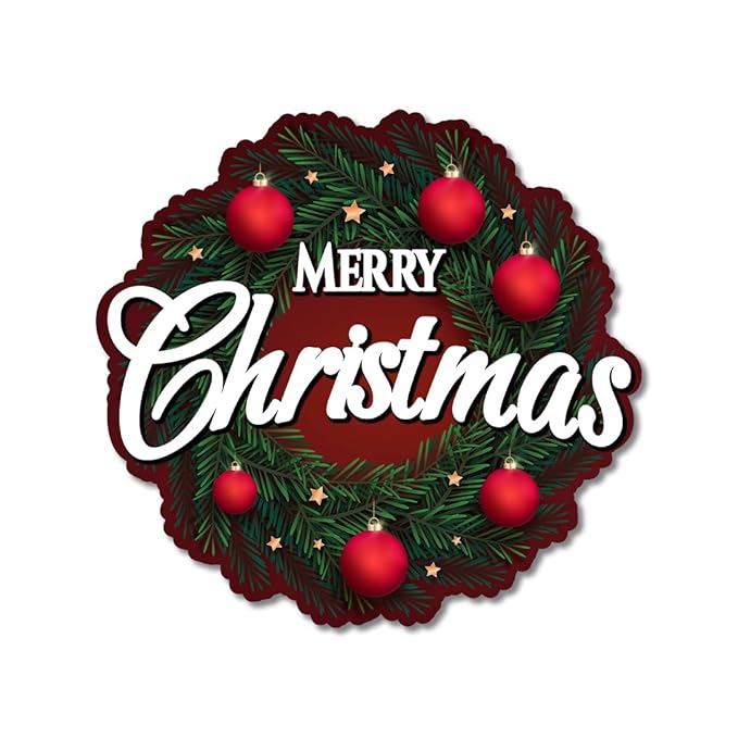 Multicolor modern wooden Christmas wall hanging ornament