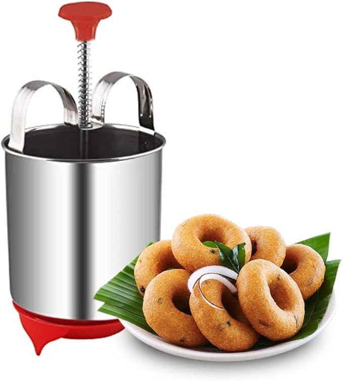 Durable stainless steel Mendu Vada maker with spring push mechanism and stand