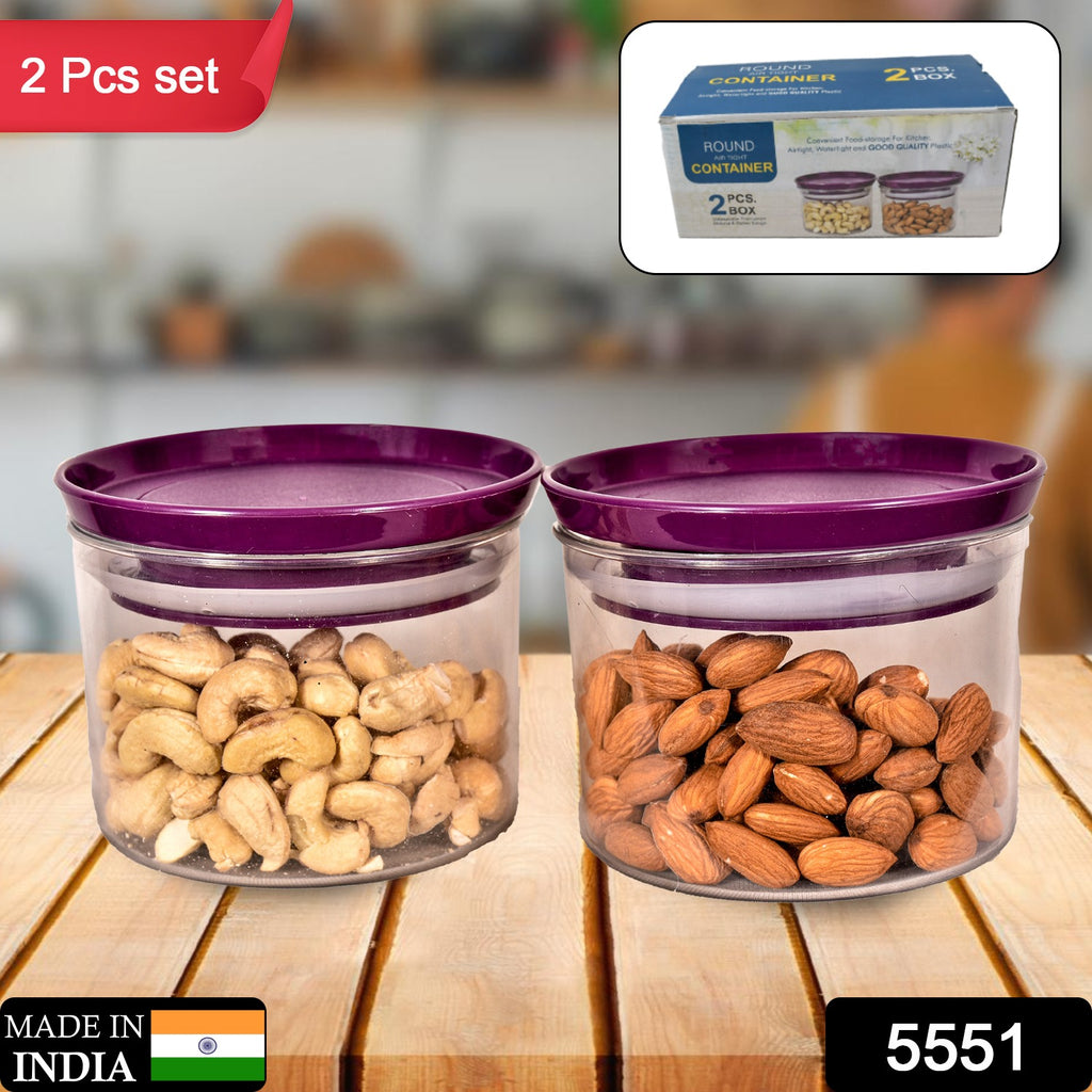 Clear air tight unbreakable kitchen jar set for dry fruits, spices, snacks, and pulses food storage.