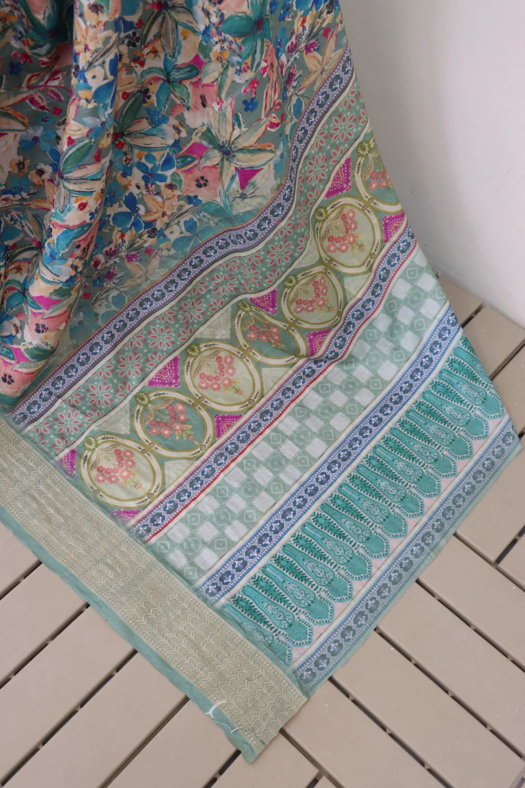 Latest Designer Digital Printed Saree with Blouse Piece