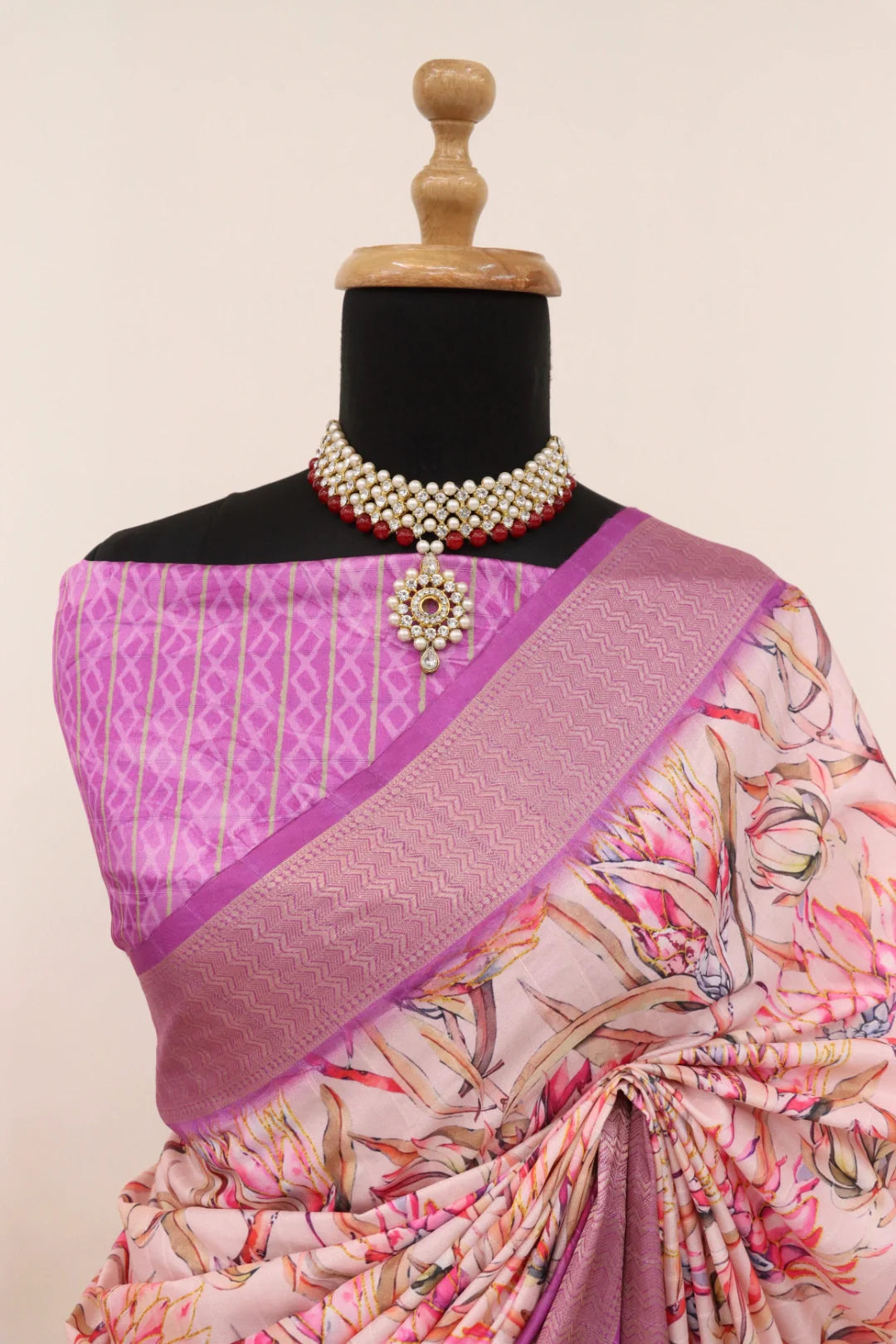 Light Pink Silk Saree