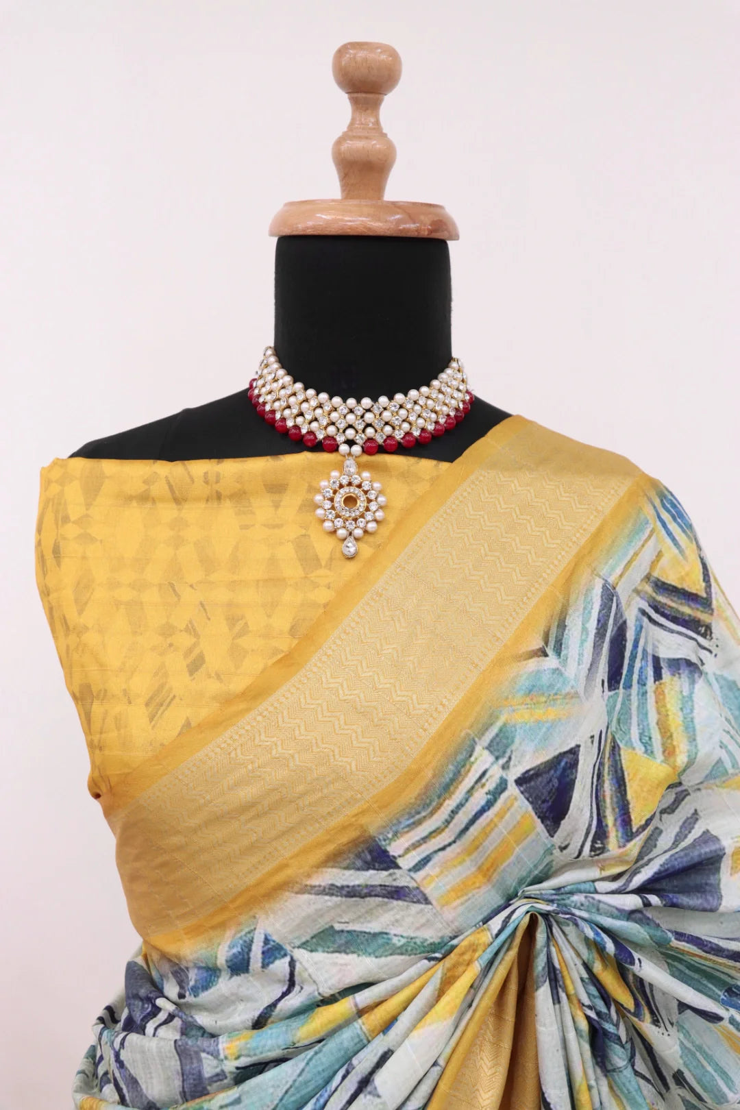 Light Yellow Colour Saree