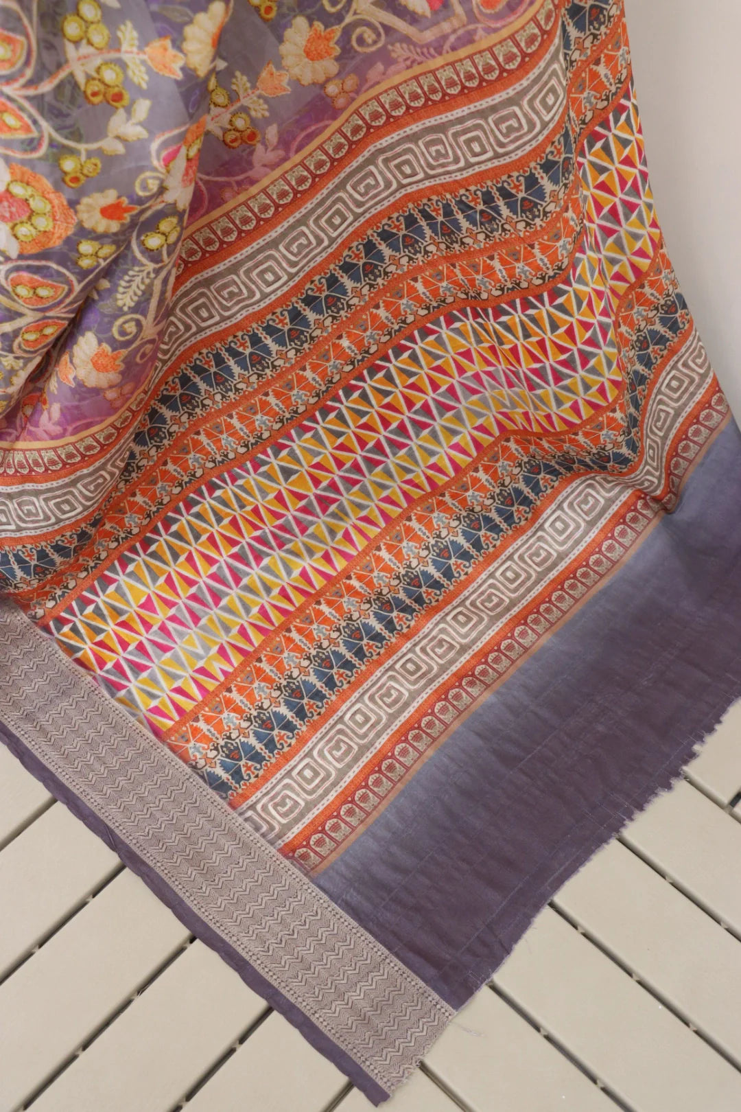 Light Purple Colour Silk Saree