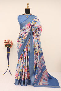 Light Blue SIlk Saree | TRENDBUY