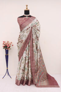Dark Brown Silk Saree | TRENDBUY