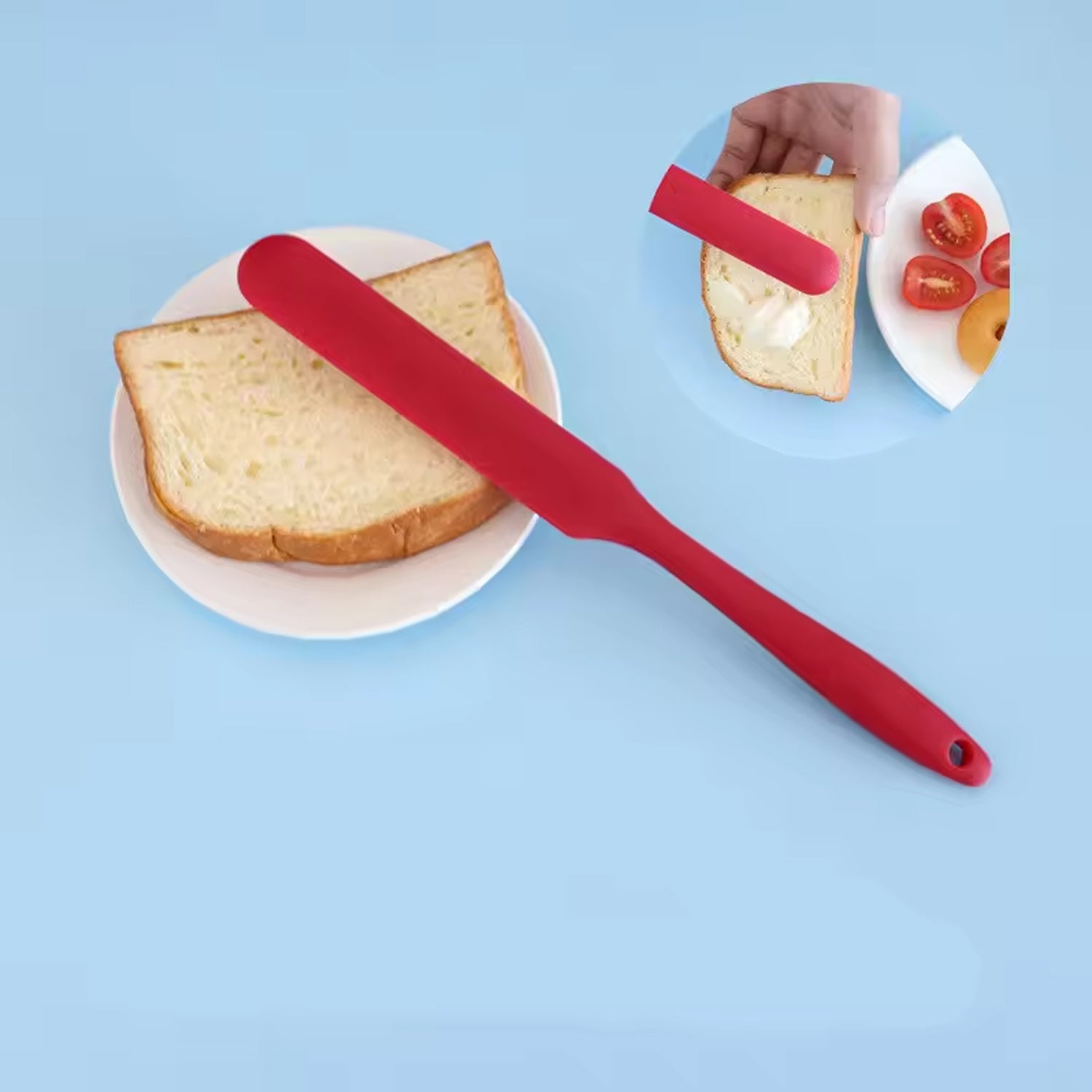5618 Dough Scraper Silicone Cake Spatula Non-stick Butter Scraper Cake Mixer Ice Cream Scraper Kitchen Pastry Baking Supplies Spatula Silicone (6 Pcs Set 25 Cm)