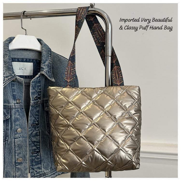 Classy Broad Belt Puff Handbag for Women - New Arrival axolotl