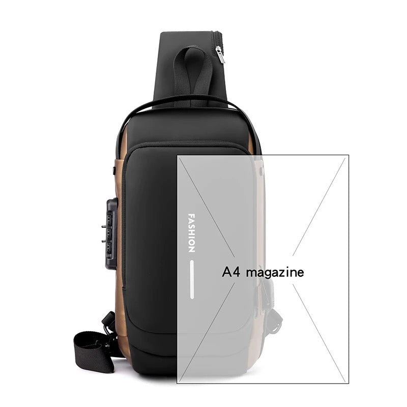 Anti-Theft Sling Bag - Unisex Waterproof, Durable, and Comfortable Crossbody Bag