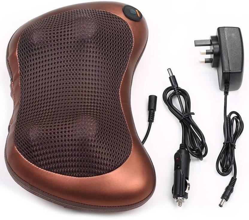 Professional 379 massage pillow in black, ergonomic design for neck, back, and muscle relief