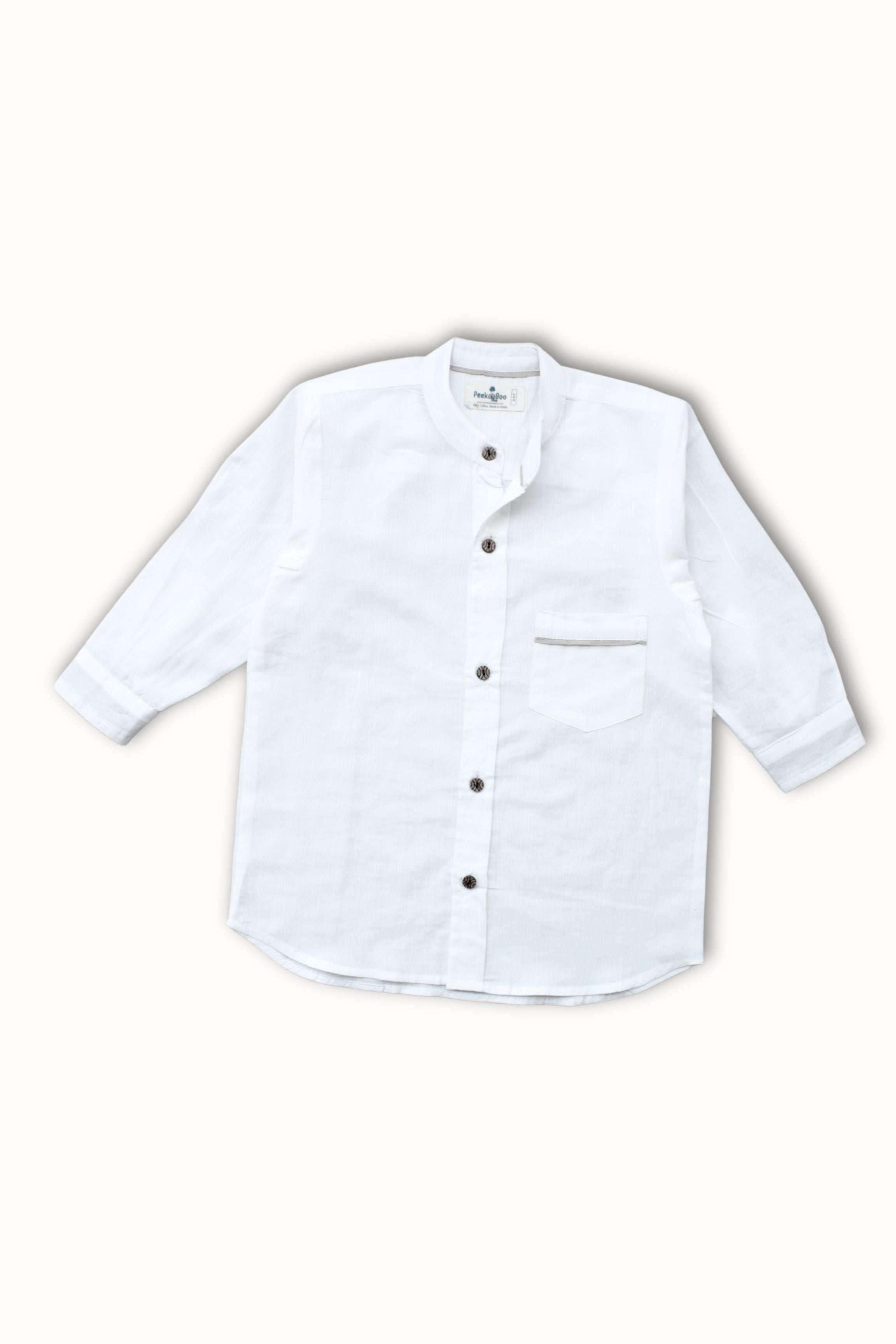 Boys Pure Cotton Shirt - Classic White
