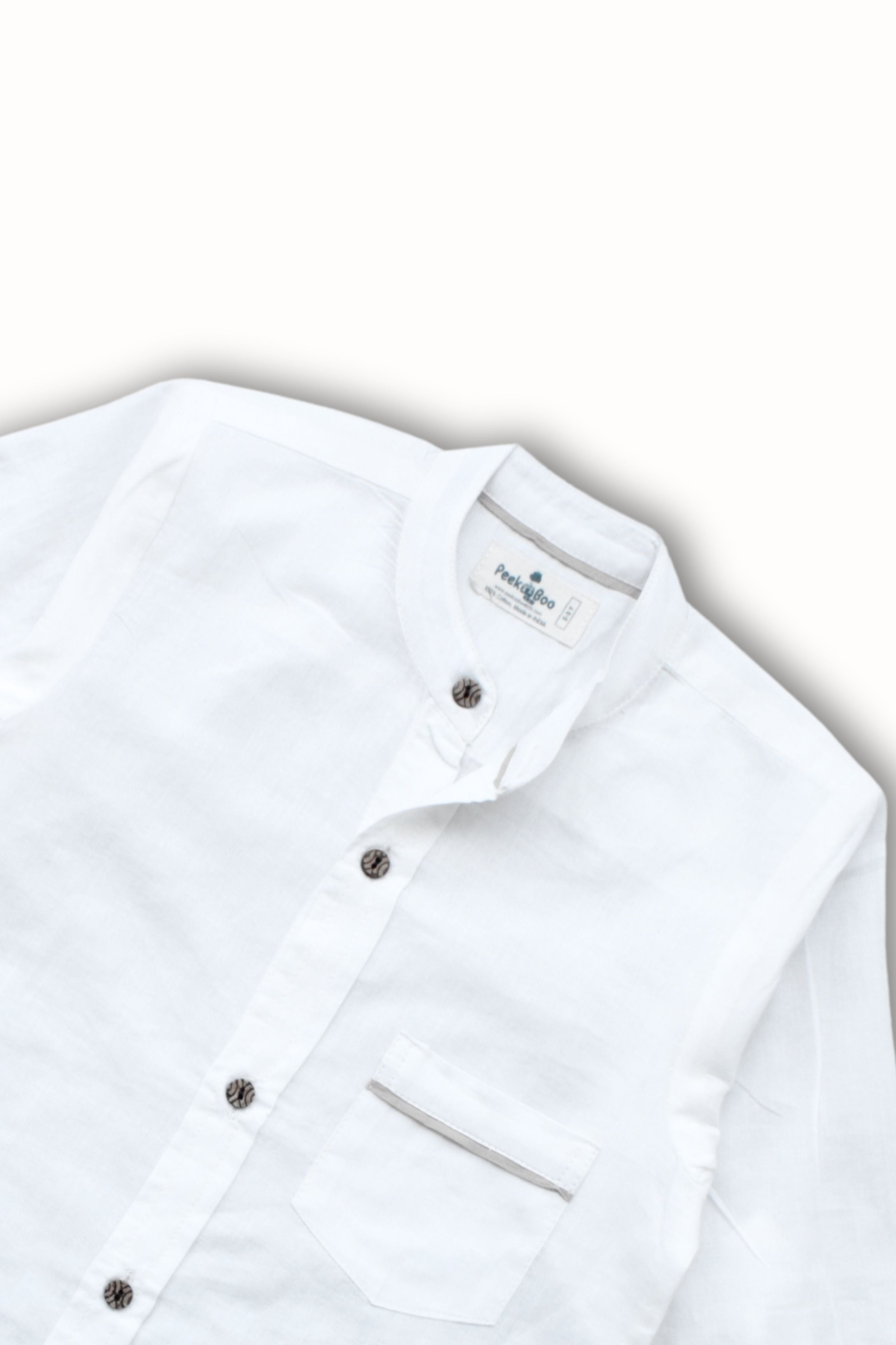 Boys Pure Cotton Shirt - Classic White