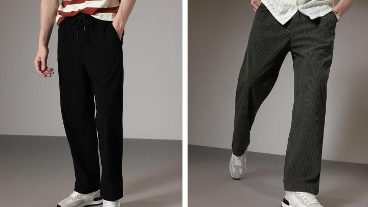 Combo of 2 men's stylish Caudray fabric pants