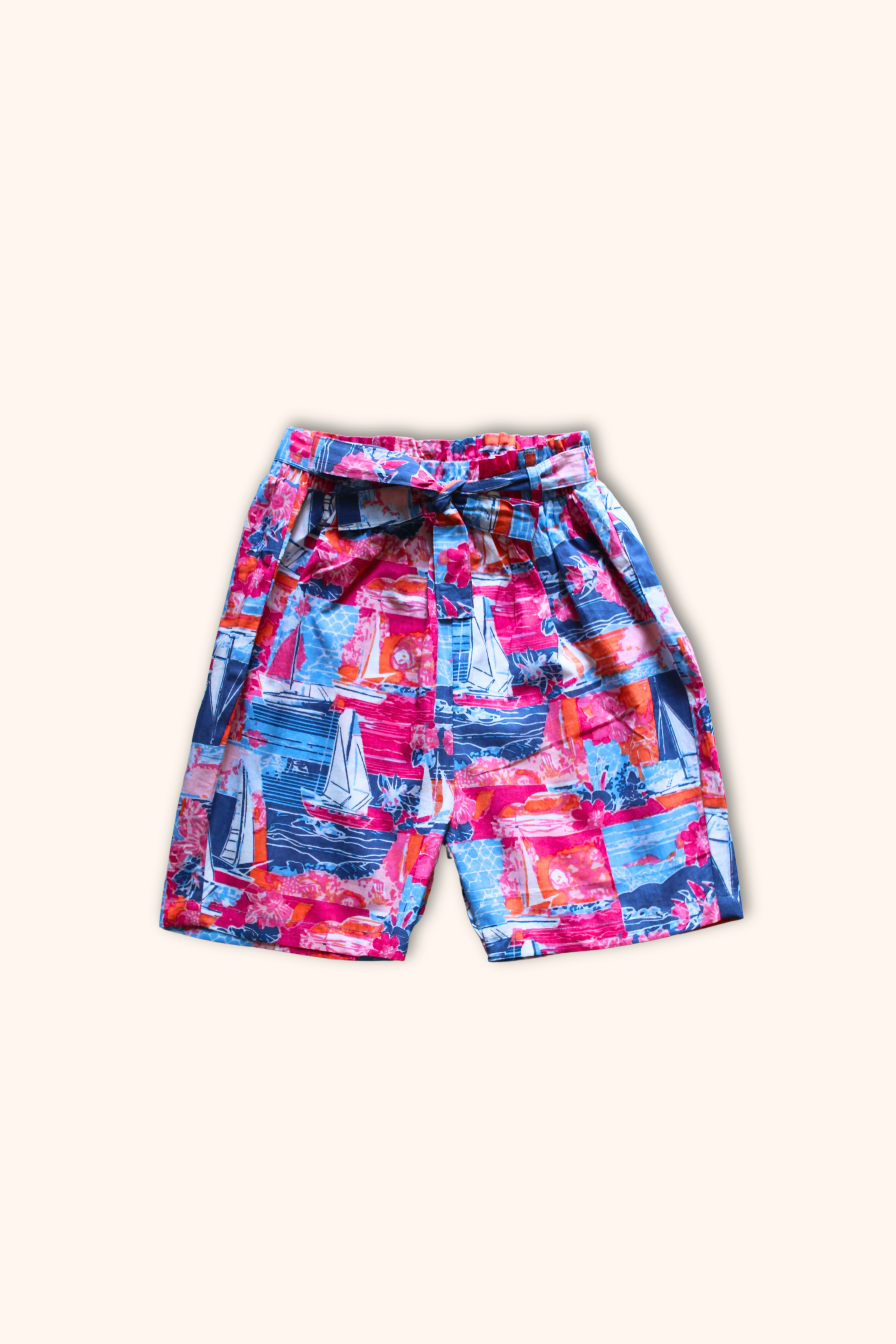 Girls Pure Cotton Printed Resort Wear - Blue white
