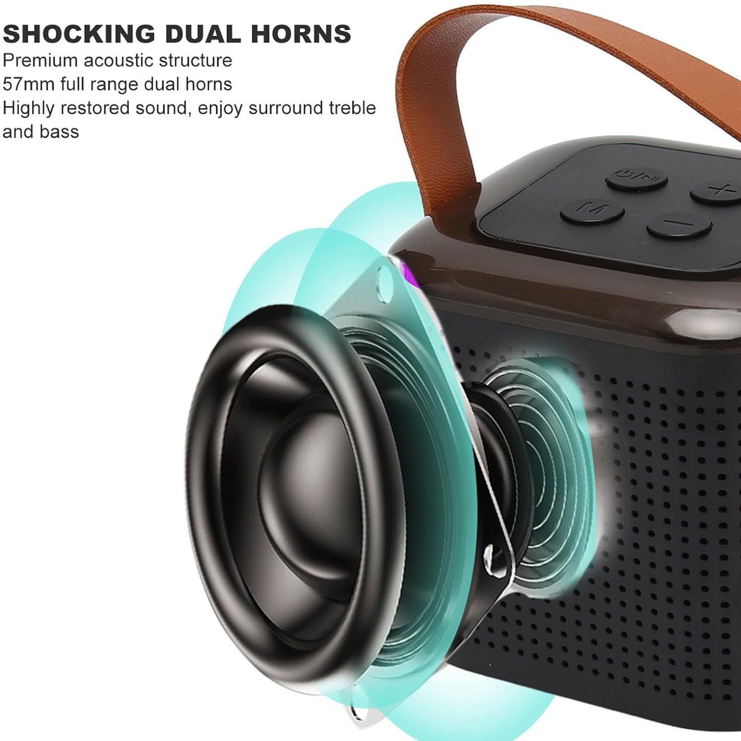 12669 Wireless Speaker Microphone Set Rgb Light Support Memory Card Portablekaraoke Machine Perfect For Travel Tv