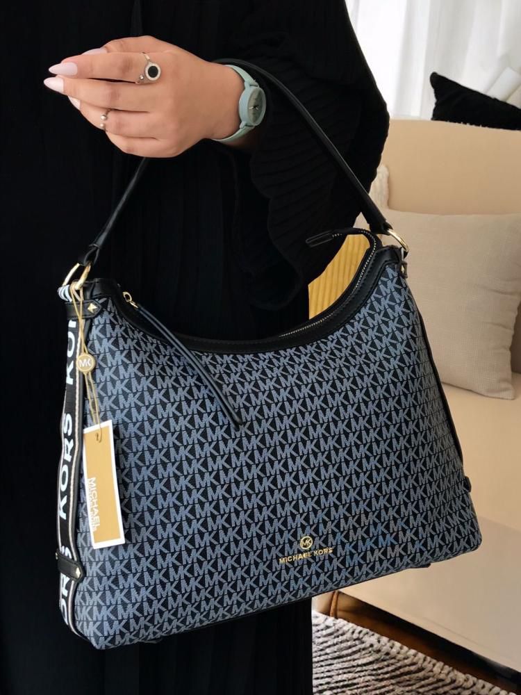 Michael Kors Maeve Large Logo Tote Bag - Stylish and Spacious Blue