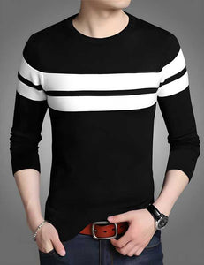 Tom Scott Cotton Blend Color Block Full Sleeves T-Shirt | TRENDBUY