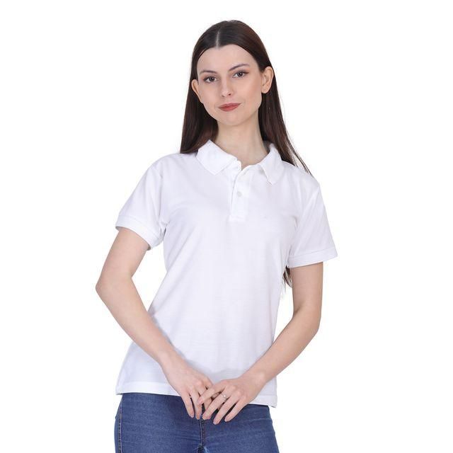 Close-up of the classic ribbed polo collar and two-button placket
