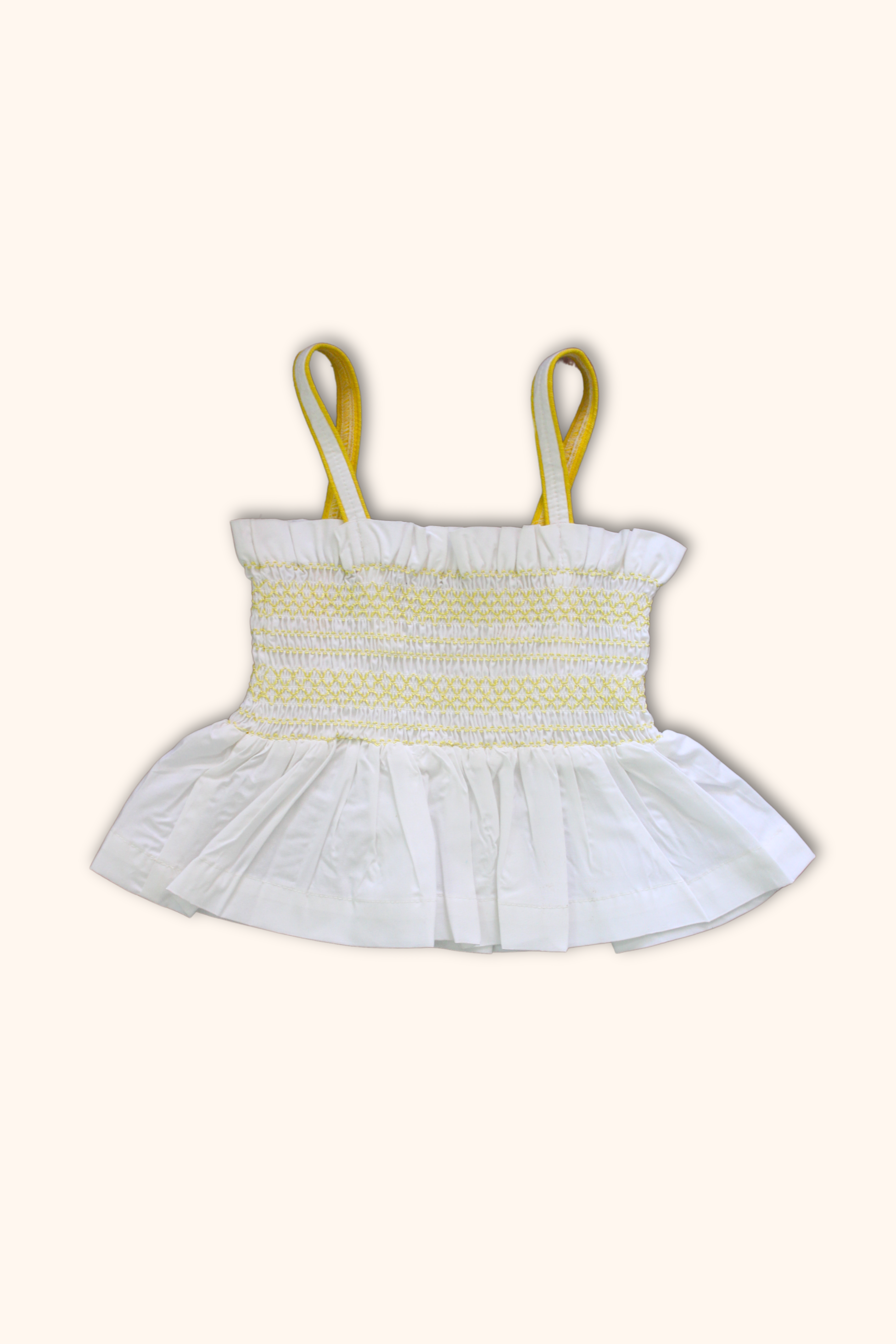 Girls Hawai Smocked Crop Top & Pleated Pants - Maroon