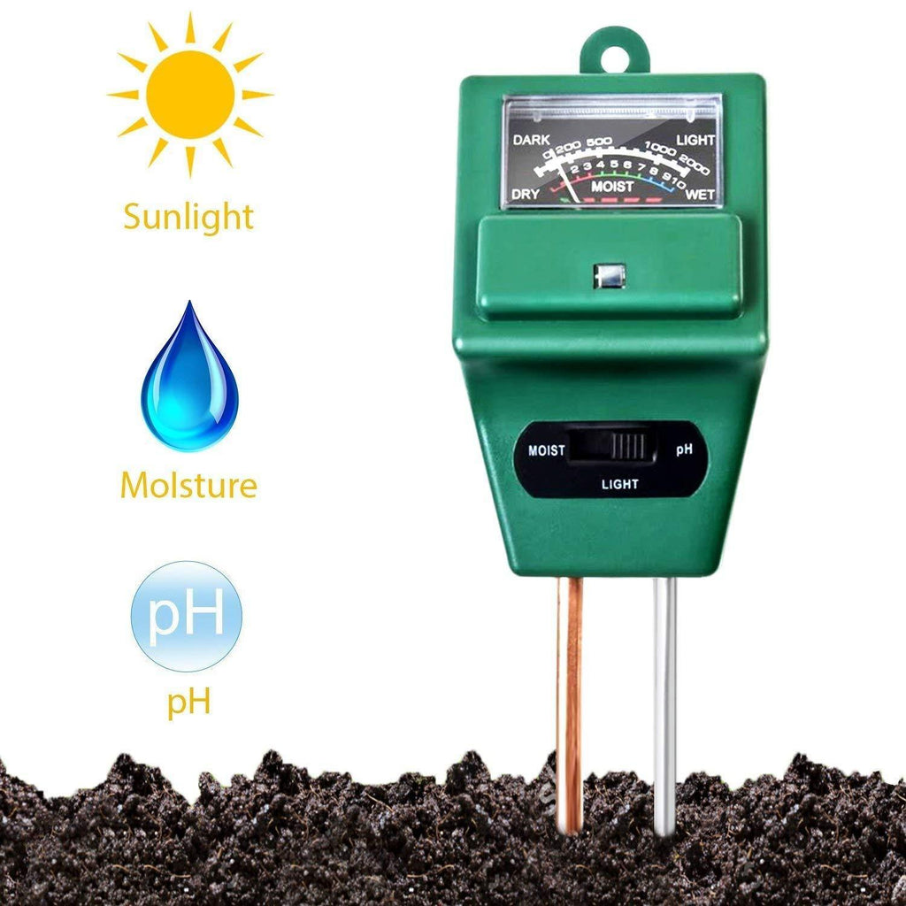 605 3-way soil meter for pH, moisture & light testing
