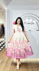 TRENDBUY Snoopy Collection: Elegant Floral Printed Maxi Dress for Women