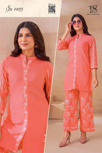 TRENDBUY SHO-SHAA Vol.11 Premium Rayon Slub Embroidered Coord Sets for Women