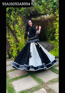 Pure Rayon Cotton Lehenga Choli with Mirror & Traditional Work | Black | TREND BUY