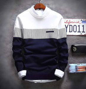 Cotton Blend Color Block Full Sleeves T-Shirts