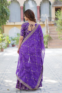 Designer Jacquard Gharara Suit with Russian Silk Dupatta | TrendBuy