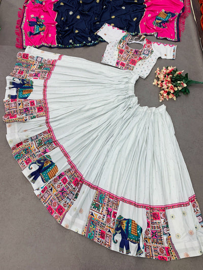 Girls' Muslin Cotton Lehenga Choli | Digital Print | 1-6 Yrs | TREND BUY