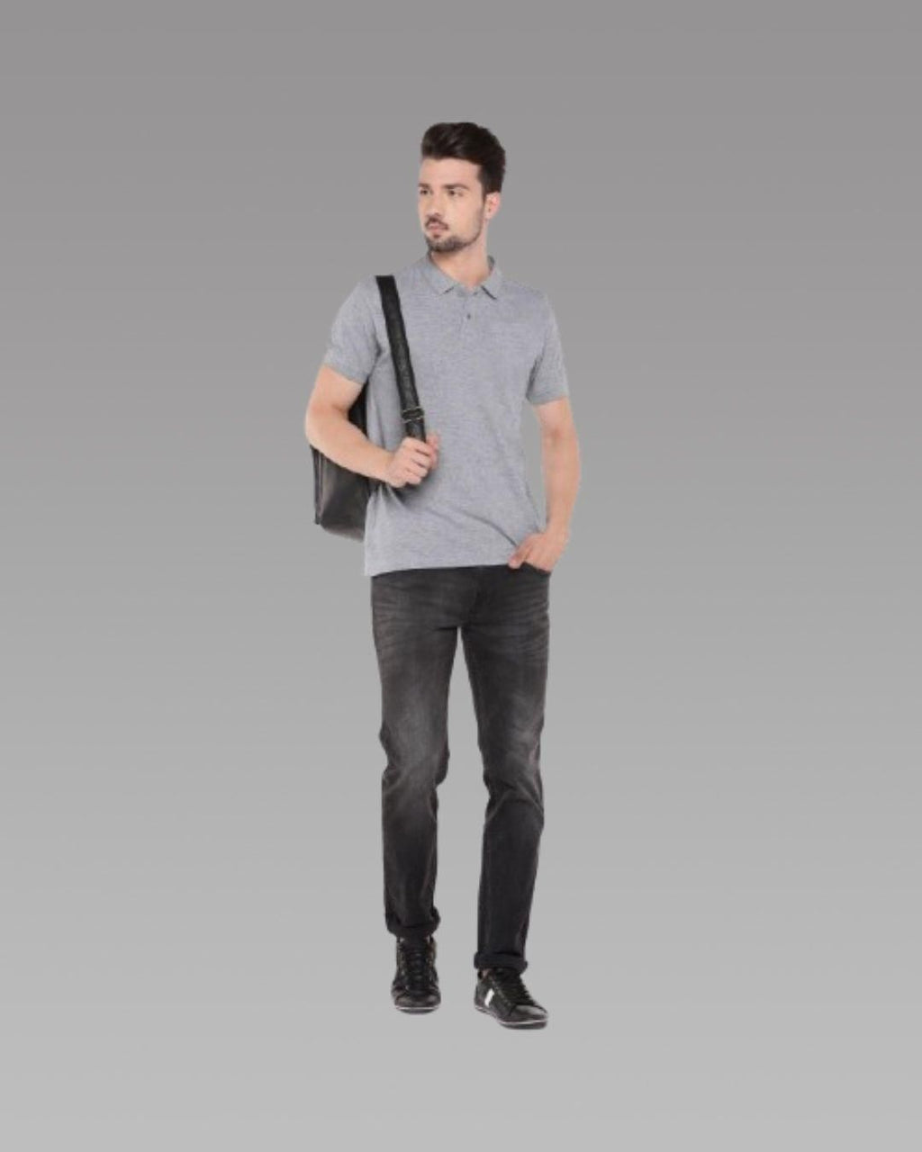 Image of Cotton Blend Solid Half Sleeves Polo T-Shirt accessory