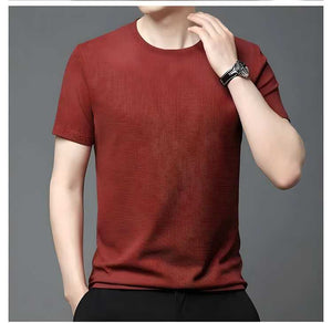 Men 4 Way Strecthable Round Neck T-shirt | TRENDBUY