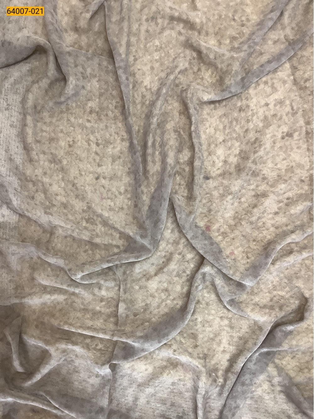 Brown Georgette Printed Saree