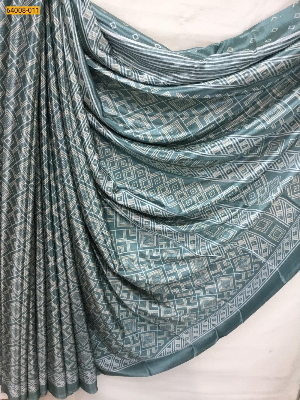 Green Crafty Crape Silk Saree - TREND BUY