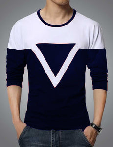 Cotton Blend Stripes Full Sleeves T-Shirts | TRENDBUY