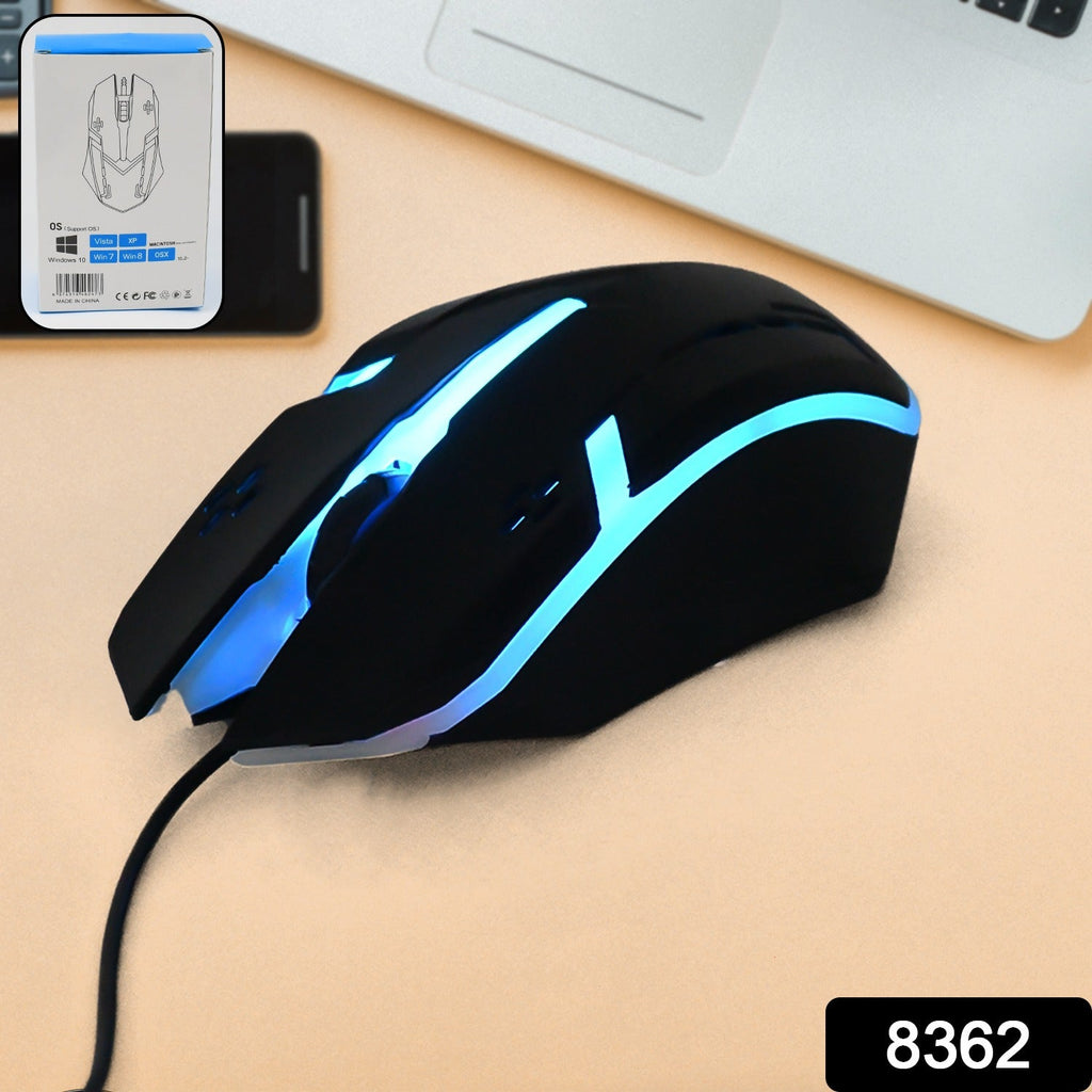 Black USB wired optical mouse for computers and laptops