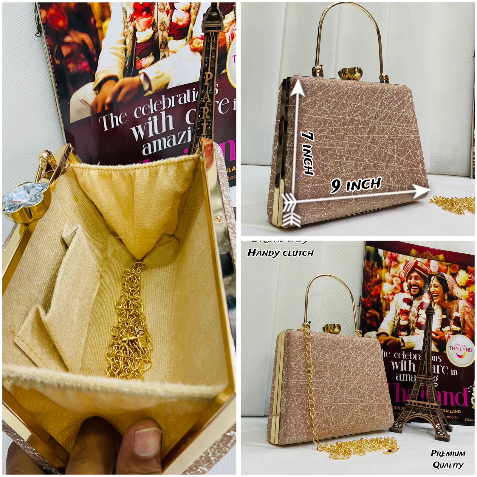 Bridal Hand Clutch with Chain for Women - New Arrival