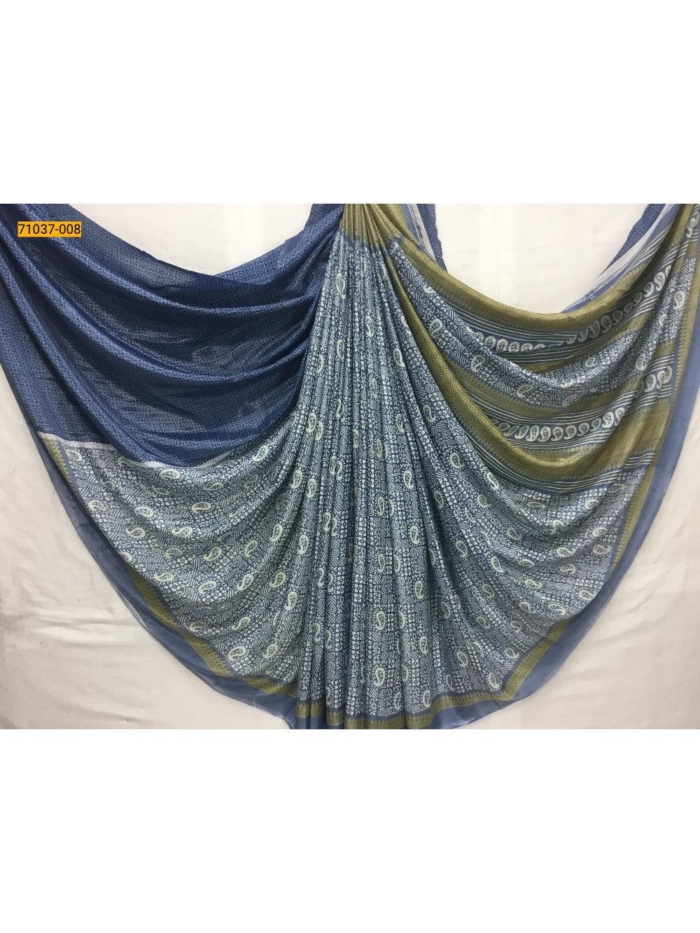 Blue Turkey Crepe Silk Sarees - TREND BUY