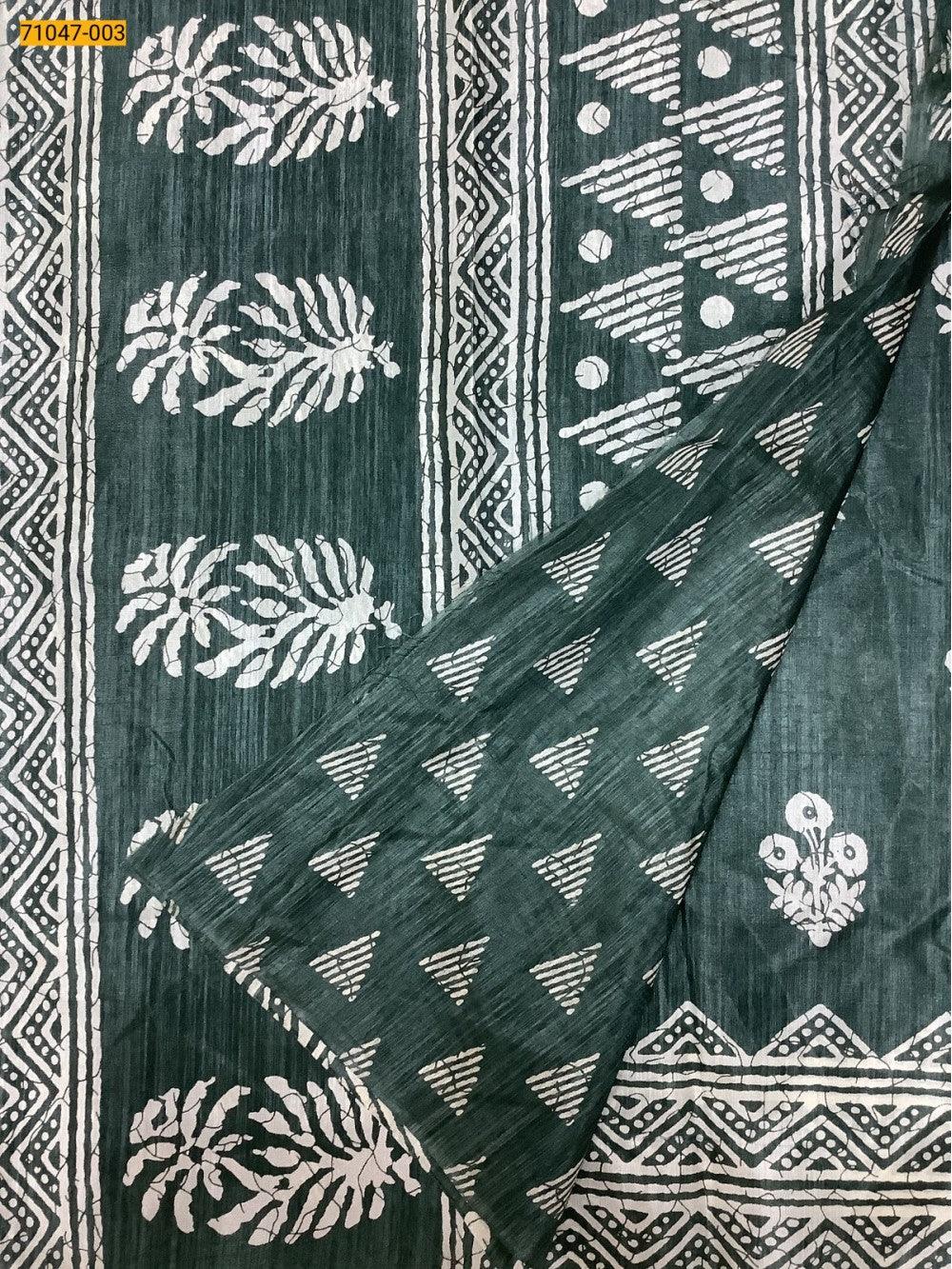 Green Crafty Silk Saree - TREND BUY