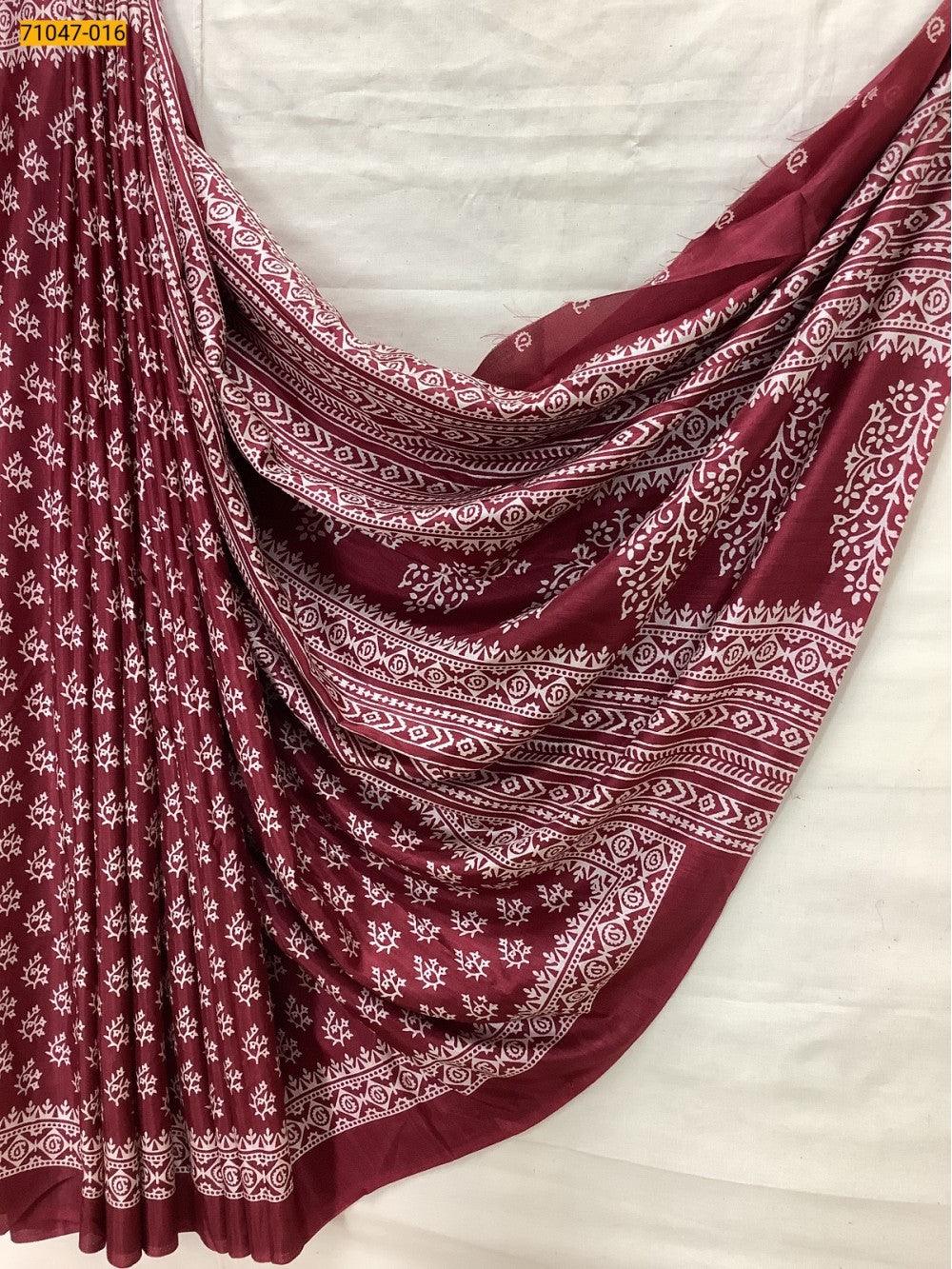 Maroon Crafty Silk Saree - TREND BUY