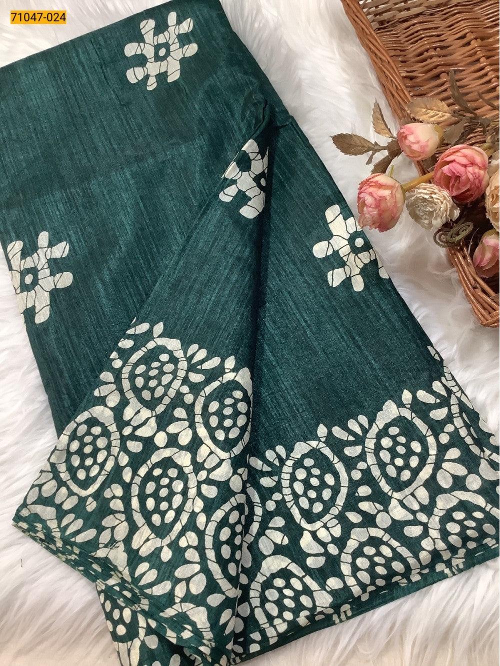 Green  Crafty Silk Saree - TREND BUY