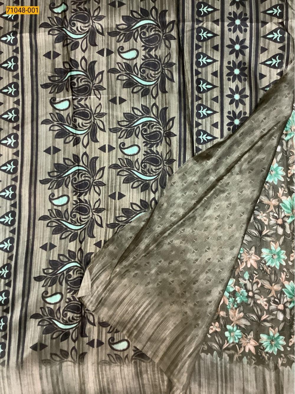 Green Fancy Dola Silk Saree - TREND BUY