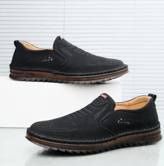 Men's soft brown leather casual shoes