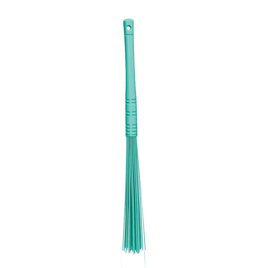 Blue plastic wet dry floor cleaning broom for efficient bathroom and home use.